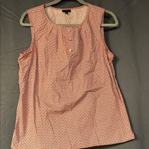 Women's Sleeveless Top - Red Pattern